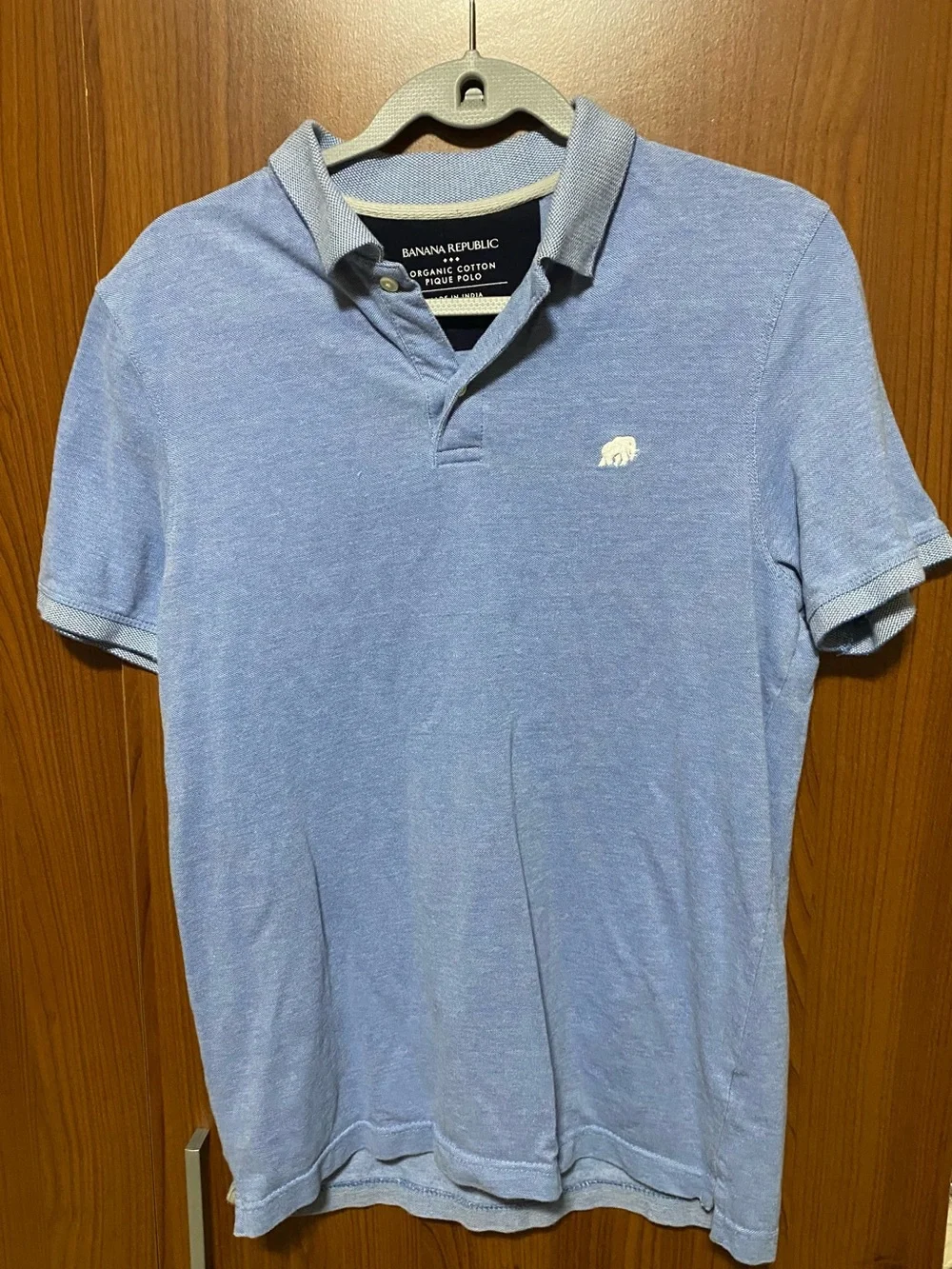 Banana Republic Blue Men's organic cotton pique polo shirt size Medium